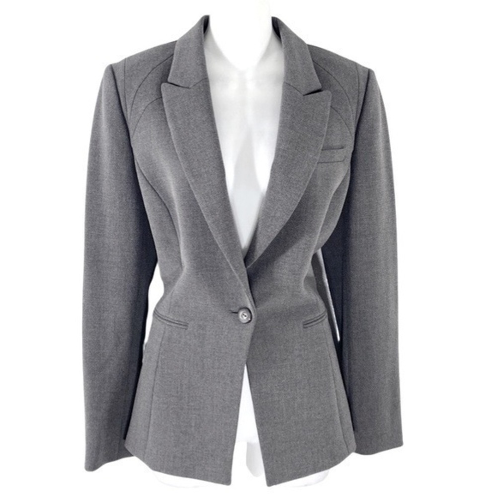 ANTONIO MELANI Gray Tailored Single-Button Blazer